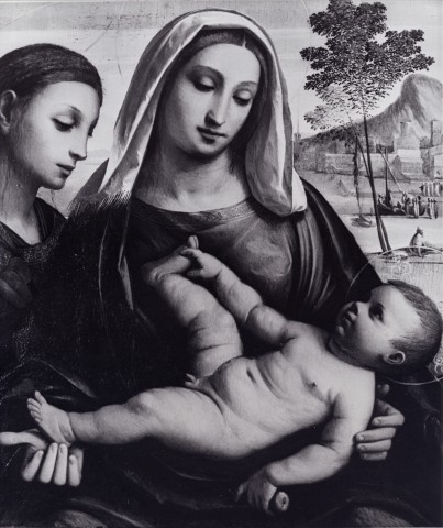 Anonimo — Benvenuti Giovanni Battista - sec. XVI - Madonna con Bambino e santa Caterina d'Alessandria — insieme